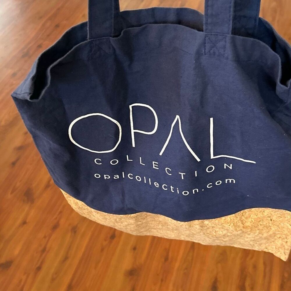Opal collection blue tan cork tote bag - Picture 5 of 5